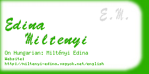 edina miltenyi business card